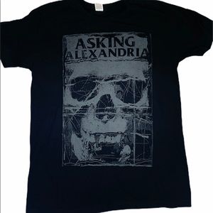 Asking Alexandria Skull Band T-Shirt Tour Concert